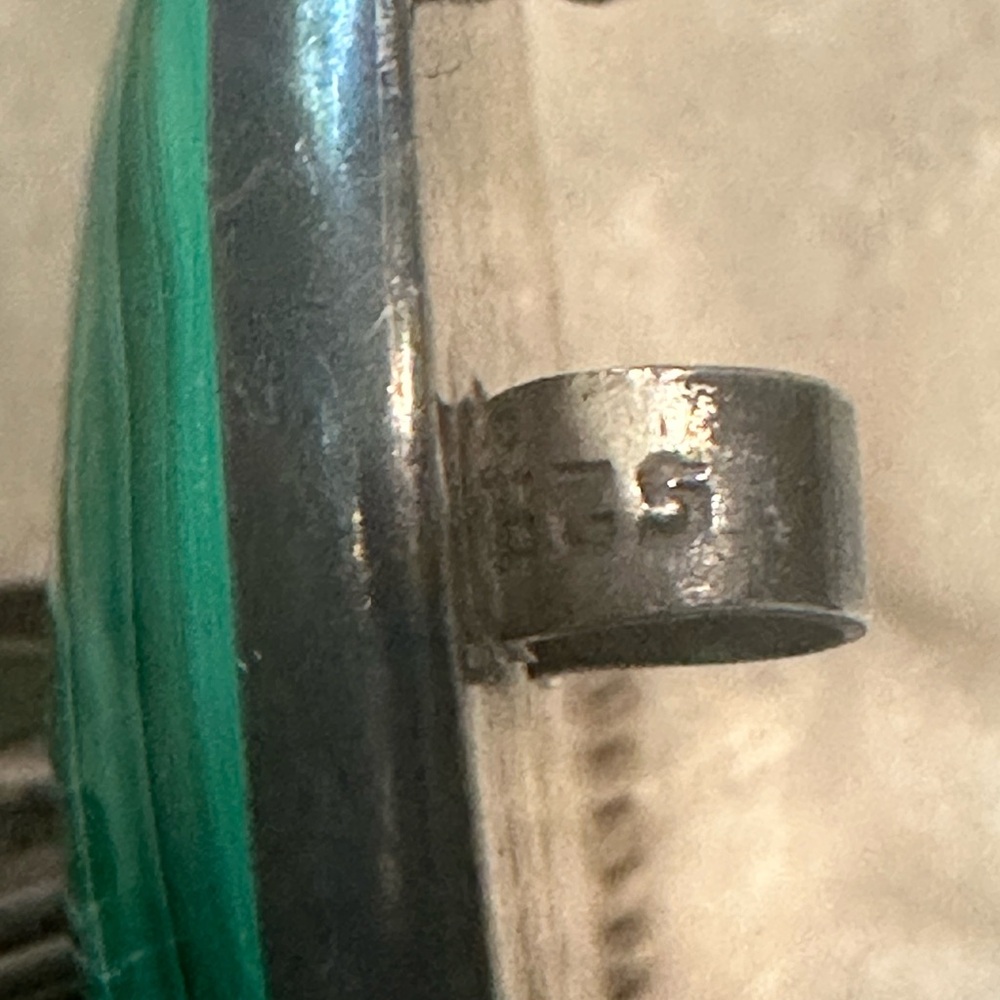 Malachite silver statement pendant - Picture 3 of 6